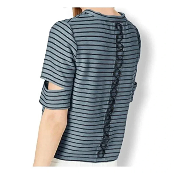 Skinnygirl Women's Kate Back Lace Up Knit Top - Picture 2 of 4